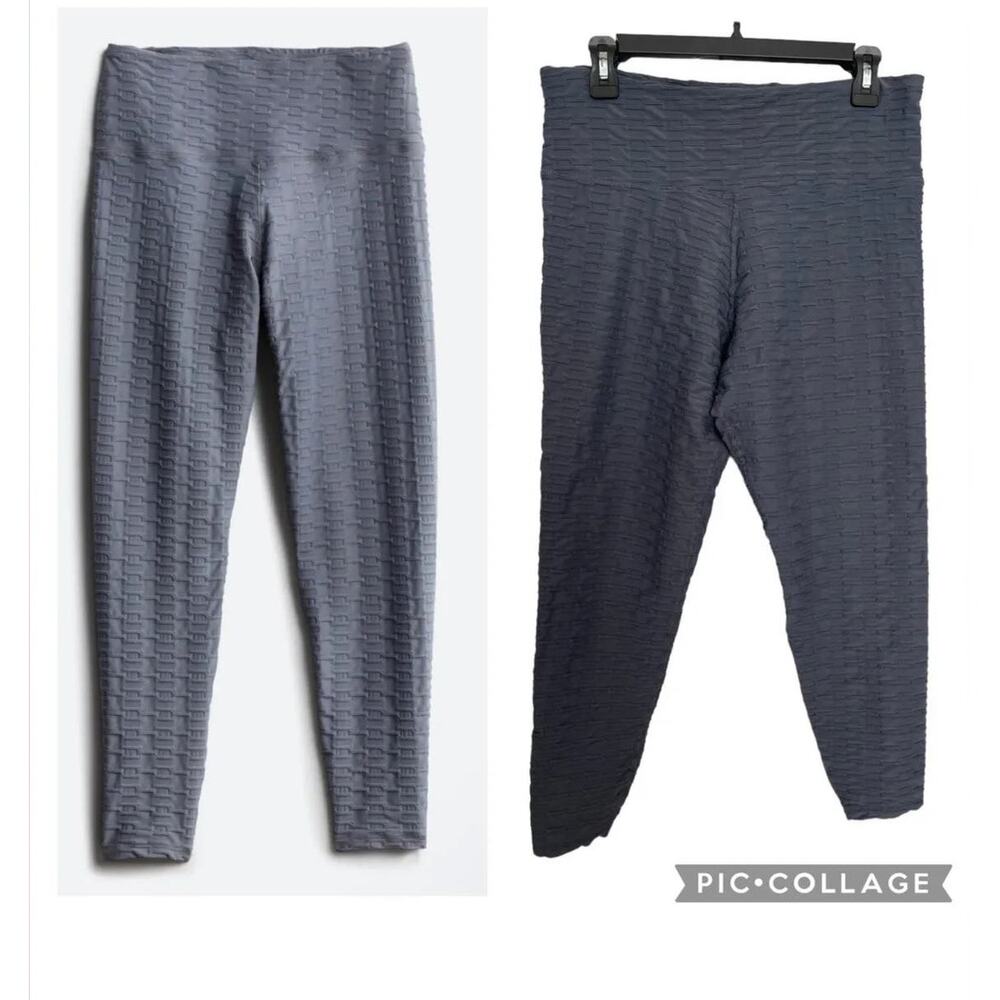 Lola Getts Caster Textured High Rise Capri Legging Gray Size Large - GUC